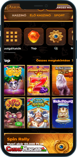 AmunRa Casino mobilalkalmazás