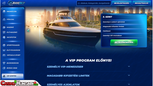 BassBet Kaszinó VIP program