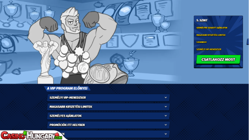 BigClash Kaszinó VIP program