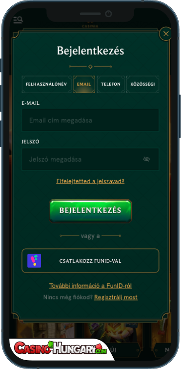 Casinia Kaszinó Bejelentkezés