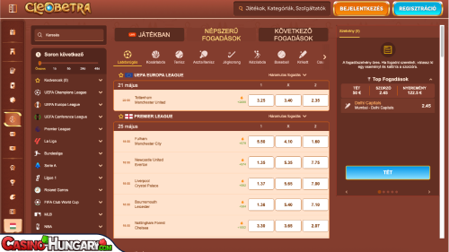 CleoBetra Kaszinó Sportfogadás