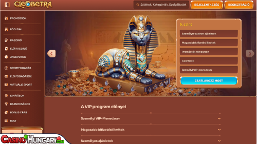 CleoBetra Kaszinó VIP program