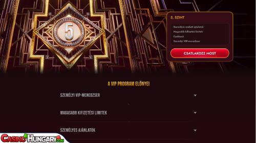 GrandClub Kaszinó VIP program