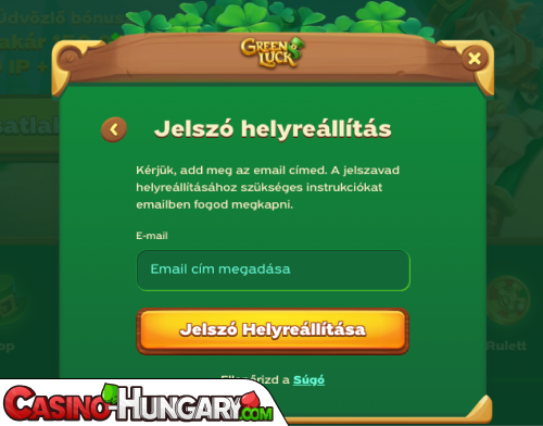 GreenLuck Casino Bejelentkezési probléma