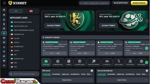 KinBet Kaszinó Sportfogadás