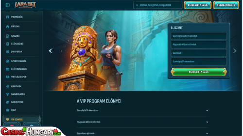 LaraBet Kaszinó VIP program
