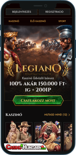 Legiano Casino mobilalkalmazás