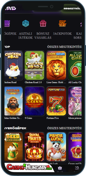 MadCasino mobilalkalmazás