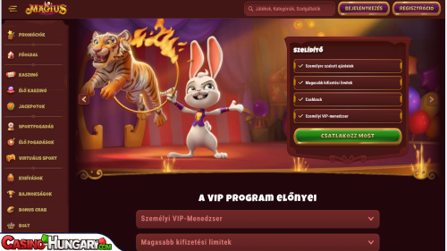 Magius Kaszinó VIP program