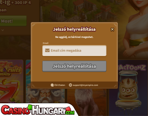 My Empire Casino Bejelentkezési probléma