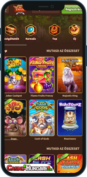 My Empire Casino mobilalkalmazás