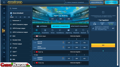 Oceanspin Kaszinó Sportfogadás