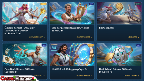 Oceanspin kaszinó bónuszok