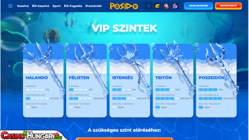 Posido Kaszinó VIP program