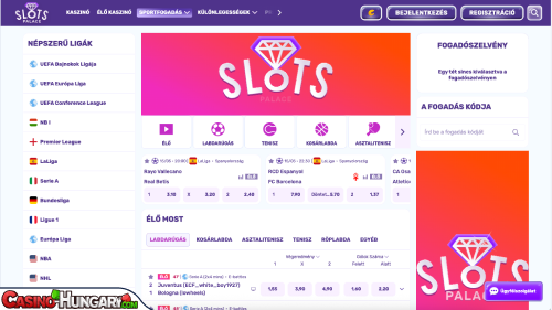Slots Palace Kaszinó Sportfogadás