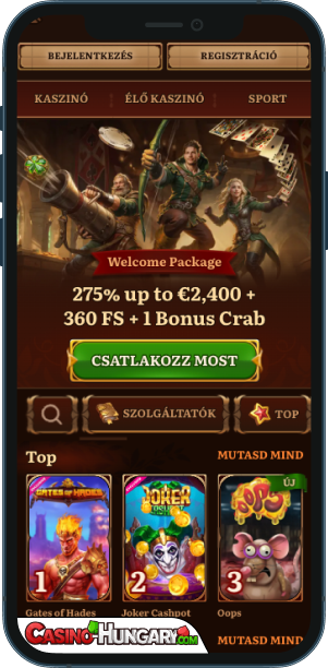 Wild Robin Casino mobilalkalmazás