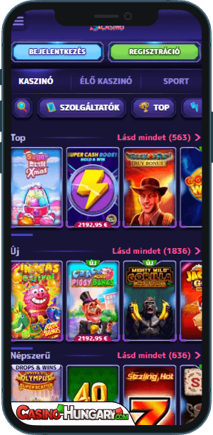 Alf Kaszinó mobilalkalmazás