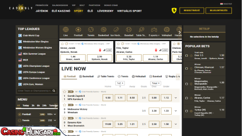 Casinoly Kaszinó Sportfogadás