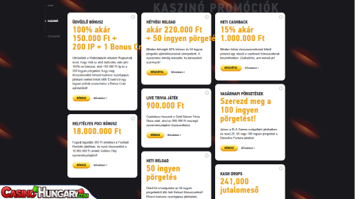 FezBet kaszinó bónuszok