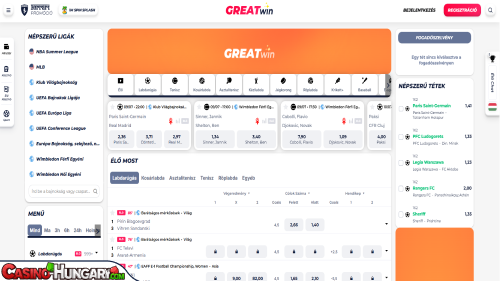 GreatWin Kaszinó Sportfogadás