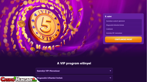 KingMaker Kaszinó VIP program