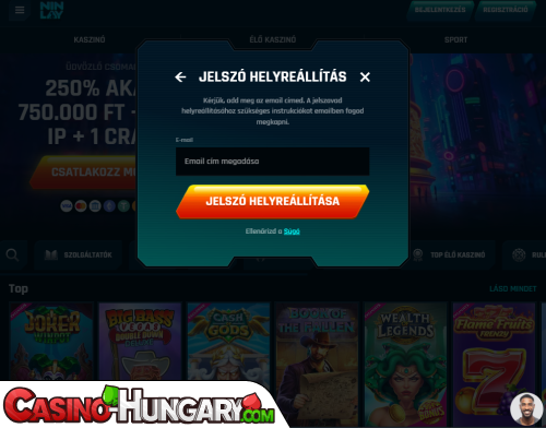 Ninlay Casino Bejelentkezési probléma