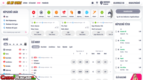 OhMySpins Kaszinó Sportfogadás