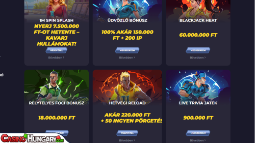 PowBet kaszinó bónuszok