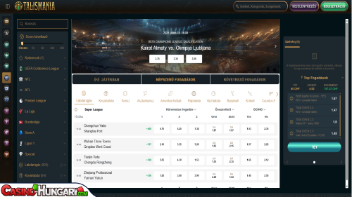 Talismania Kaszinó Sportfogadás
