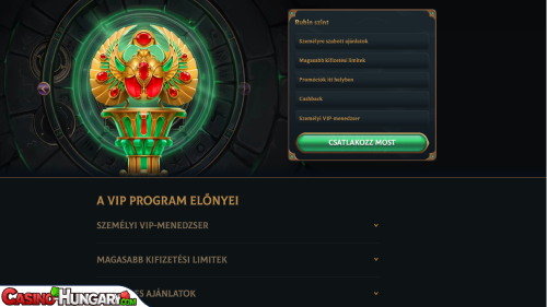 Talismania Kaszinó VIP program