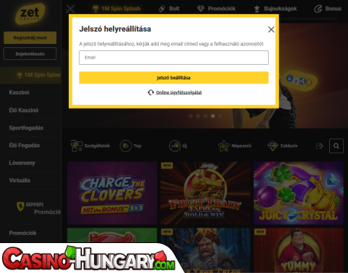 ZetCasino Casino Bejelentkezési probléma