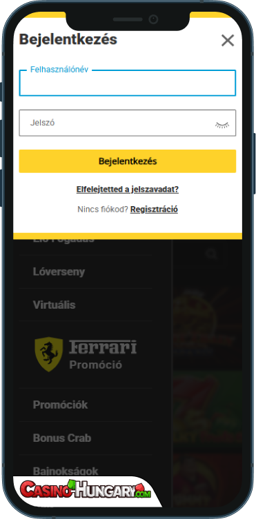 ZetCasino Kaszinó Bejelentkezés