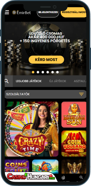 EmirBet Kaszinó mobilalkalmazás