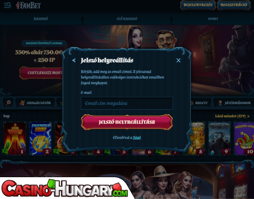 FamBet Casino Bejelentkezési probléma