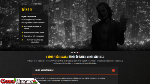 Jokery Kaszinó VIP program