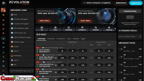 Revolution Kaszinó Sportfogadás