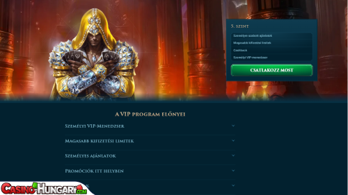 Slotuna Kaszinó VIP program