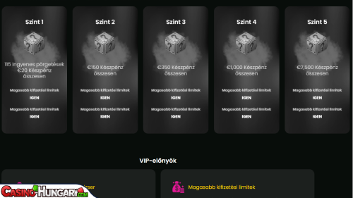 Spinaro Kaszinó VIP program