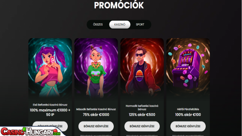 Spinaro kaszinó bónuszok