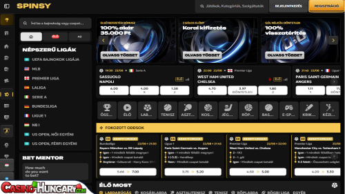 Spinsy Kaszinó Sportfogadás