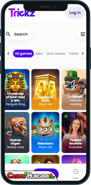 Trickz Kaszinó mobilalkalmazás