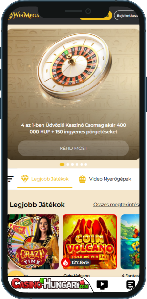 WinMega Kaszinó mobilalkalmazás