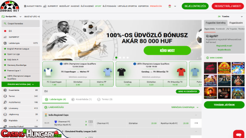 ZodiacBet Kaszinó Sportfogadás