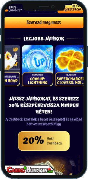 SpinGranny Kaszinó mobilalkalmazás
