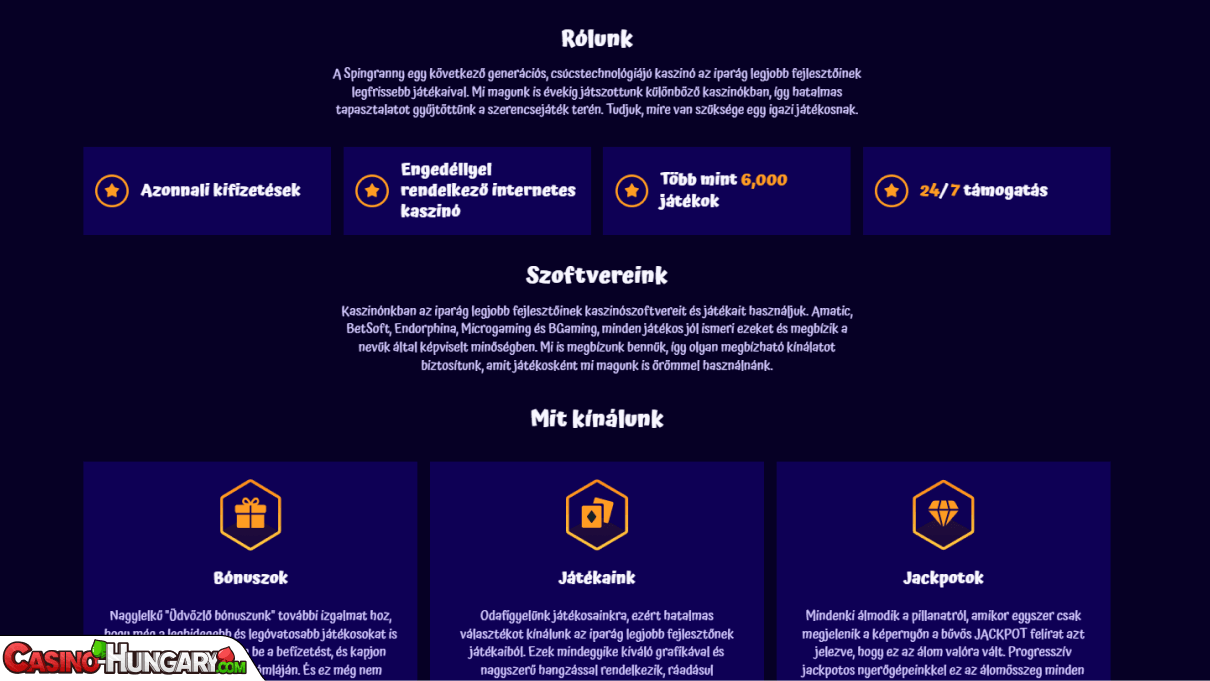 SpinGranny Kaszinó ügyfélszolgálat