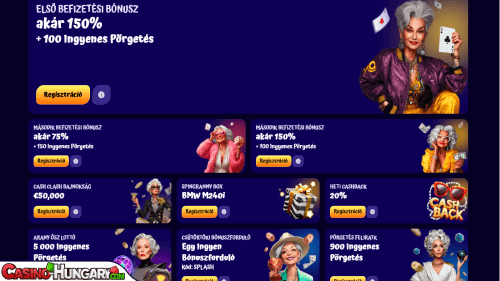 SpinGranny kaszinó bónuszok
