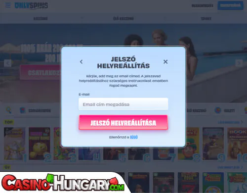 OnlySpins Casino Bejelentkezési probléma