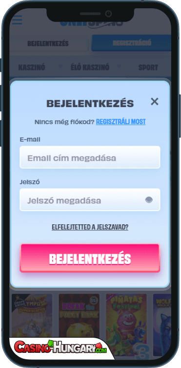 OnlySpins Kaszinó Bejelentkezés
