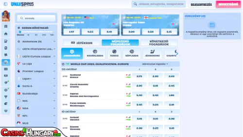 OnlySpins Kaszinó Sportfogadás