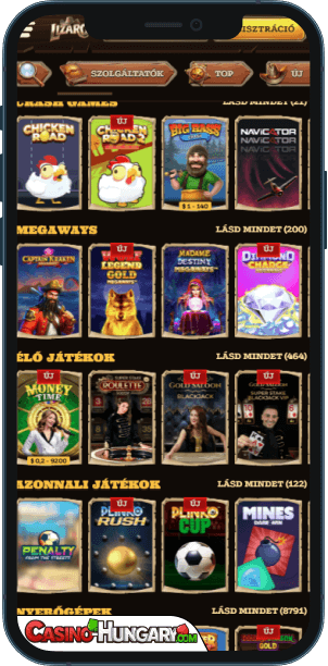 Lizaro Kaszinó mobilalkalmazás